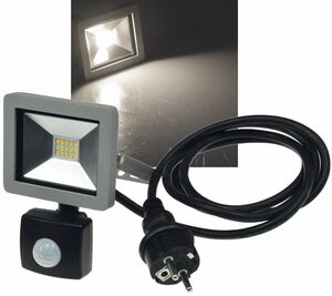 LED-Fluter SlimLine CTF-SLT10 PIR 10W, IP44, 750lm, 4200K, Bewegungsmelder