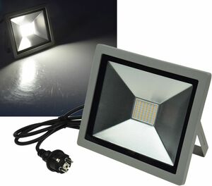 LED-Fluter SlimLine CTF-SLT 50 silber 50W, 3200lm, 4000K, neutralwei�, IP44