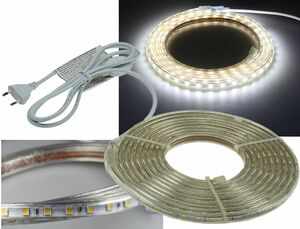 LED-Stripe Ultra-Bright 230V, 5,0m 630 Lumen/Meter, wei