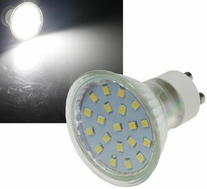 LED Strahler GU10 H40 SMD 120-, 4000k, 300lm, 230V/3W, neutralwei