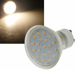 LED Strahler GU10 H40 SMD 120-, 3000k, 280lm, 230V/3W, warmwei�