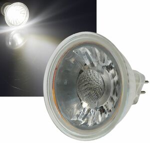 LED Strahler MR16 H50 COB 1 COB, 4000k, 420lm, 12V/5W, neutralwei