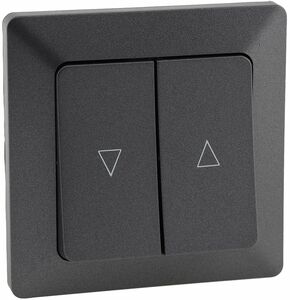MILOS Jalousien-Steuerung Hoch/Runter Taster, inkl. Rahmen, UP, anthrazit