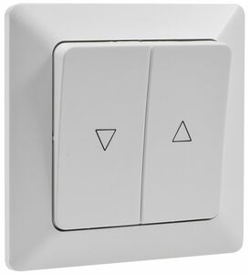 MILOS Jalousien-Steuerung Hoch/Runter Taster, inkl. Rahmen, UP, wei� matt