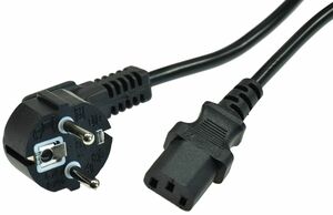 Kaltger�te Netzkabel 1,5m H03VV-F3G 0,75 mm� 10/16A/250V, schwarz