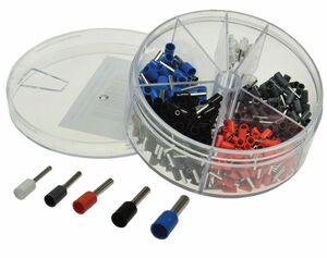 Aderendh�lsen-Sortiment 0,5-2,5mm� isoliert, in Streudose, 400-teilig