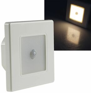 LED Wand-Einbauleuchte EBL 86 PIR 2,5W, 3000k, warmwei�, Rahmen cremewei�