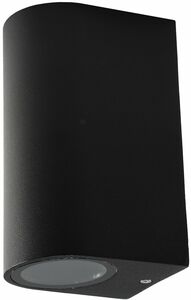 LED-Wandleuchte CTW-2 f�r 2x GU10, IP44, Geh�use schwarz