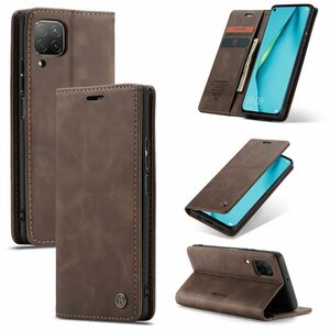 Handy H�lle Schutz Tasche f�r Huawei P40 Lite Cover Wallet Etui Braun