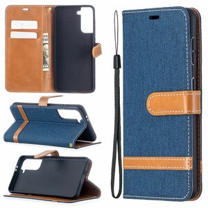 Samsung Galaxy S21 Handy H�lle Schutz-Tasche Case Cover Kartenfach Etuis Blau