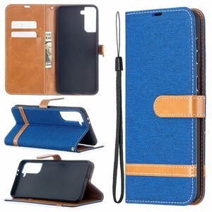 Samsung Galaxy S21 Plus Handy Hlle Schutz-Tasche Case Cover Kartenfach Etuis Blau