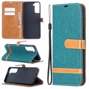 Samsung Galaxy S21 Plus Handy H�lle Schutz-Tasche Case Cover Kartenfach Etuis Gr�n