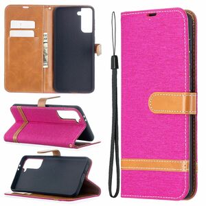 Samsung Galaxy S21 Plus Handy H�lle Schutz-Tasche Case Cover Kartenfach Etuis Pink