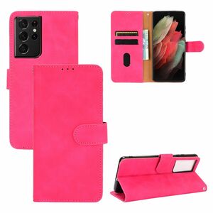 Samsung Galaxy S21 Ultra Tasche Handy H�lle Schutz-Cover Flip-Case mit Kartenfach Pink