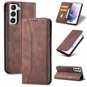 Handy H�lle Schutz Tasche f�r Samsung Galaxy S21 Plus Cover Wallet Etui Braun