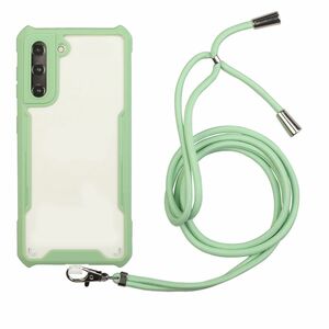 Handykette fr Samsung Galaxy S21 Plus - Smartphone Necklace Hlle mit Band - Schnur mit Case zum umhngen in Grn