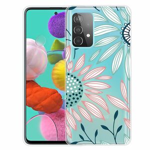 Samsung Galaxy A52 4G / 5G Handyh�lle Ultra D�nn Schutzcase Cover Blumen Transparent