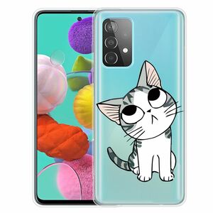 Samsung Galaxy A72 5G Handyh�lle Ultra D�nn Schutzcase Cover Katze Transparent