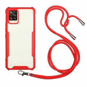 Handykette fr Samsung Galaxy A72 5G - Smartphone Necklace Hlle mit Band - Schnur mit Case zum umhngen in Rot
