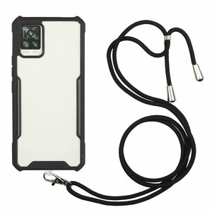 Handykette f�r Samsung Galaxy A72 5G - Smartphone Necklace H�lle mit Band - Schnur mit Case zum umh�ngen in Schwarz