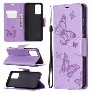 Samsung Galaxy A72 5G Handyh�lle Schutztasche Case Cover Schmetterling Violett