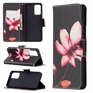 Samsung Galaxy A72 5G Tasche Handy H�lle Schutz-Cover Flip-Case mit Kartenfach Blume