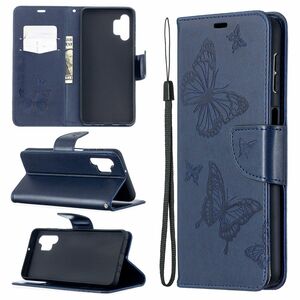 Samsung Galaxy A32 5G Handyh�lle Schutztasche Case Cover Schmetterling Blau