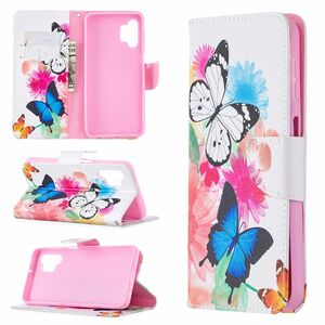 Samsung Galaxy A32 5G Tasche Handy H�lle Schutz-Cover Flip-Case mit Kartenfach Schmetterlinge