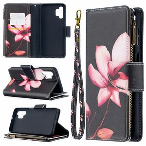 Samsung Galaxy A32 5G Tasche Handy H�lle Schutz-Cover Flip-Case mit Kartenfach Blume