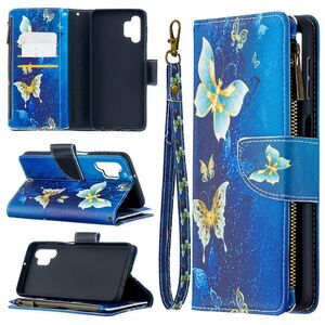 Samsung Galaxy A32 5G Tasche Handy H�lle Schutz-Cover Flip-Case mit Kartenfach Schmetterling