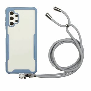 Handykette f�r Samsung Galaxy A32 5G - Smartphone Necklace H�lle mit Band - Schnur mit Case zum umh�ngen in Blau