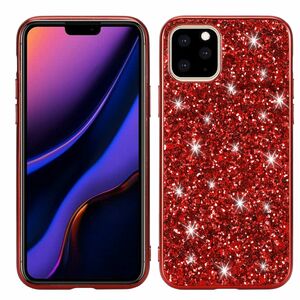 Apple iPhone 11 Pro Handyh�lle Schutzcase Glitzer Funkel Cover Rot