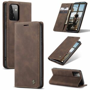 Handy H�lle Schutz Tasche f�r Samsung Galaxy A72 5G Cover Wallet Etui Braun