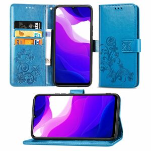 Xiaomi Mi 10 Lite 5G Handy H�lle Schutz Tasche Cover Flip Case Kartenfach Blau