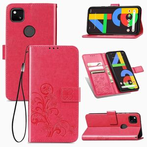 Google Pixel 4A Handy Hlle Schutz Tasche Cover Flip Case Kartenfach Pink