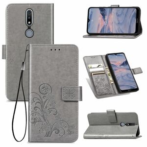 Nokia 2.4 Handy Hlle Schutz Tasche Cover Flip Case Kartenfach Grau