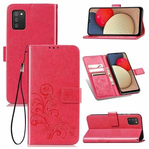 Samsung Galaxy A02s Handy Hlle Schutz Tasche Cover Flip Case Kartenfach Pink