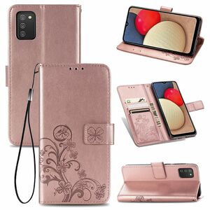 Samsung Galaxy A02s Handy Hlle Schutz Tasche Cover Flip Case Kartenfach Rosa