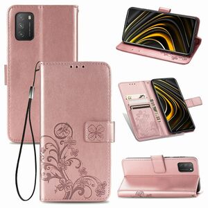 Xiaomi Poco M3 Handy Hlle Schutz Tasche Cover Flip Case Kartenfach Rosa