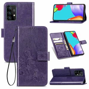 Samsung Galaxy A72 5G Handy H�lle Schutz Tasche Cover Flip Case Kartenfach Violett
