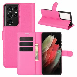Samsung Galaxy S21 Ultra Handyh�lle Schutztasche Case Cover Klapptasche Rosa