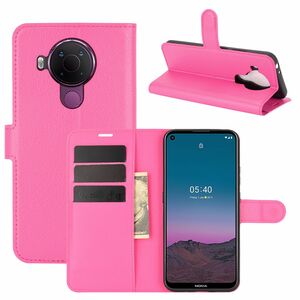 Nokia 5.4 Handyh�lle Schutztasche Case Cover Klapptasche Rosa