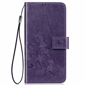 Nokia 2.2 Handy H�lle Schutz Tasche Cover Flip Case Kartenfach Violett