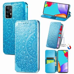 Handyhlle fr Samsung Galaxy A52 4G / 5G Schutztasche Wallet Cover 360 Case Etuis Blau