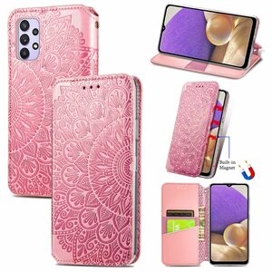 Handyh�lle f�r Samsung Galaxy A32 5G Schutztasche Wallet Cover 360 Case Etuis Rosa