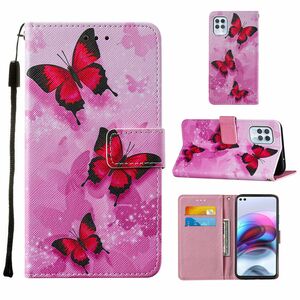 Handyh�lle f�r Motorola Moto G100 Schutztasche Wallet Cover 360 Case Etuis Rosa