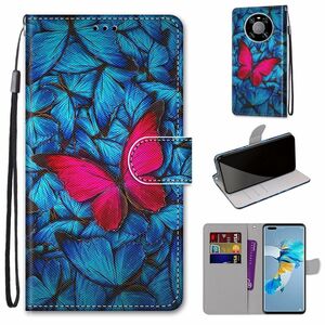 Handyhlle fr Huawei Mate 40 Pro Schutztasche Wallet Cover 360 Case Etuis Blau