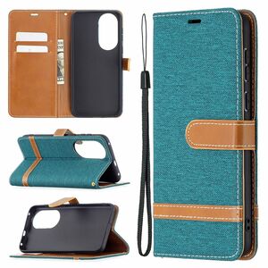 Handyh�lle f�r Huawei P50 Schutztasche Wallet Cover 360 Case Etuis Gr�n