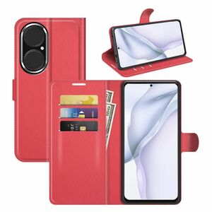 Handyh�lle f�r Huawei P50 Schutztasche Wallet Cover 360 Case Etuis Rot