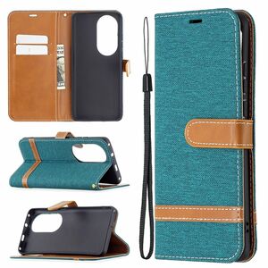 Handyh�lle f�r Huawei P50 Pro Schutztasche Wallet Cover 360 Case Etuis Gr�n